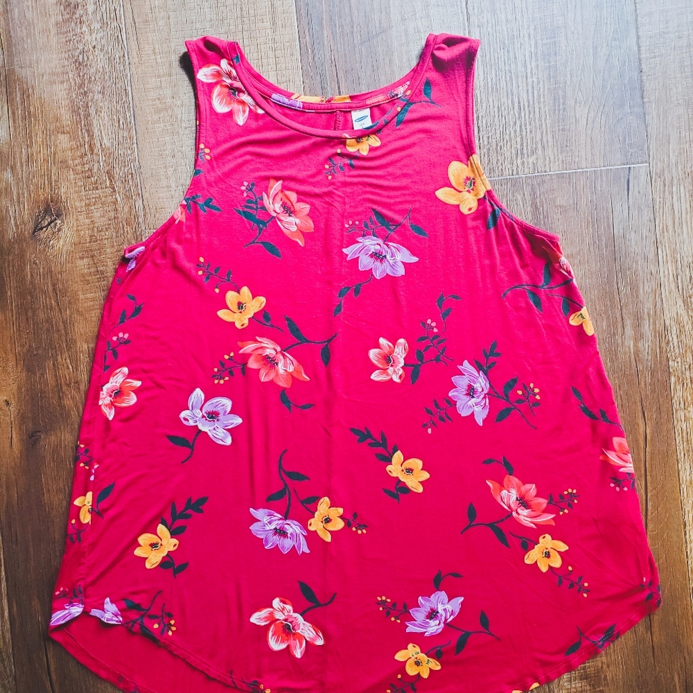 Old Navy Luxe Floral Swing Tank